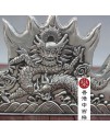 銅鍍銀 精雕雙面單龍筆架